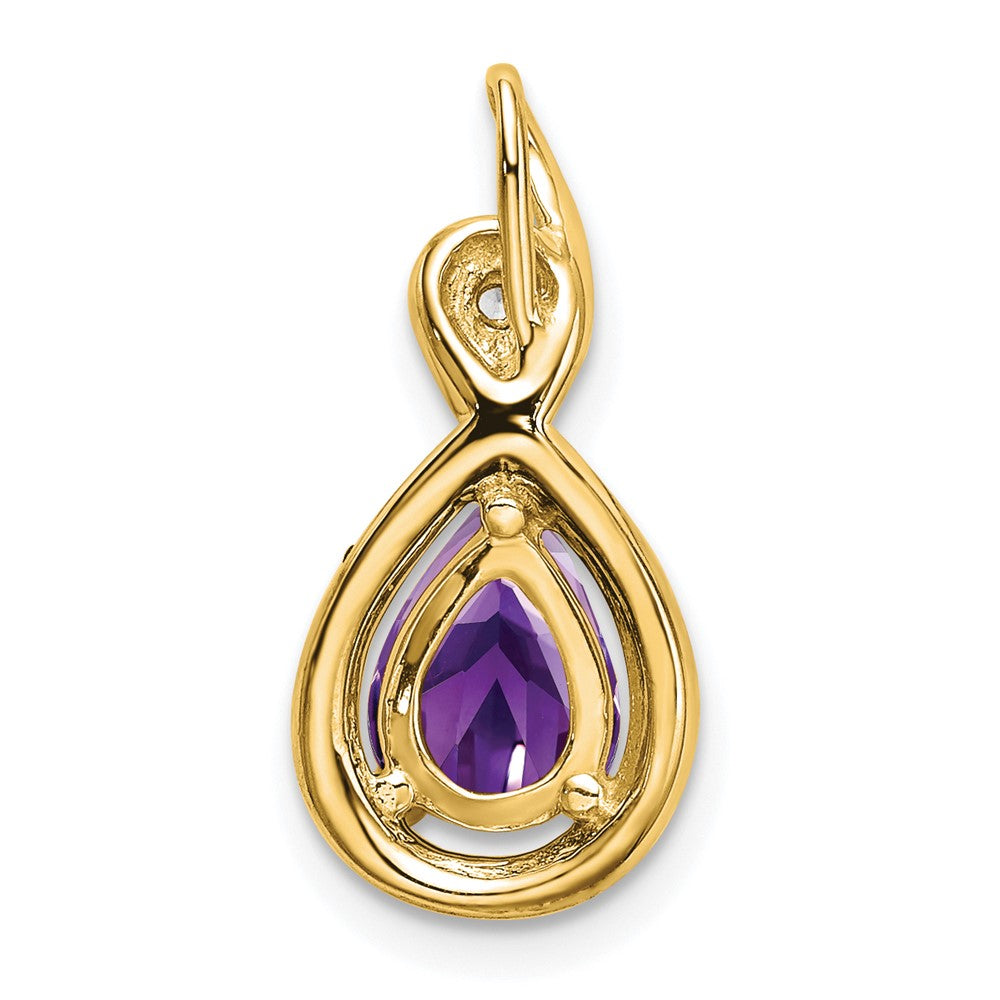 Pear Gemstone & Diamond Pendants