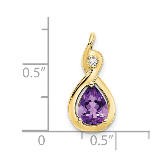 Pear Gemstone & Diamond Pendants