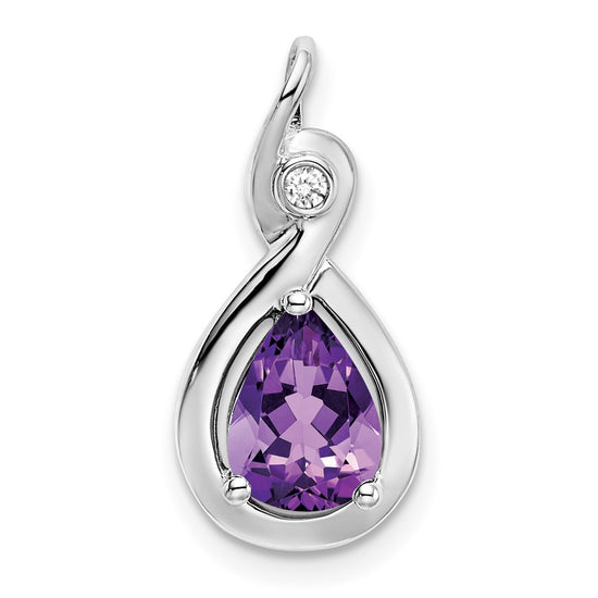 Pear Gemstone & Diamond Pendants
