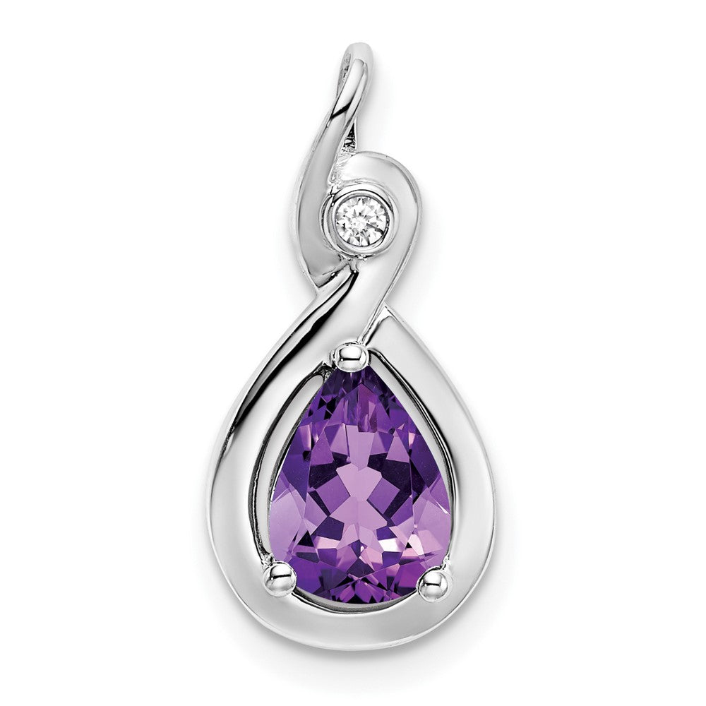 Pear Gemstone & Diamond Pendants