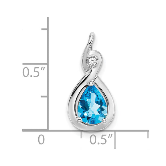 Pear Gemstone & Diamond Pendants