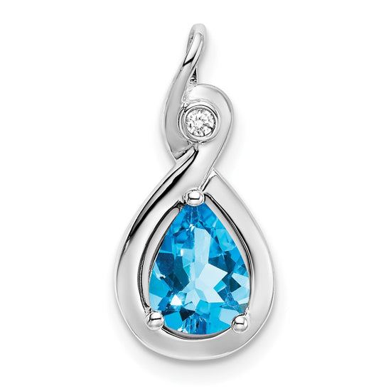 Pear Gemstone & Diamond Pendants