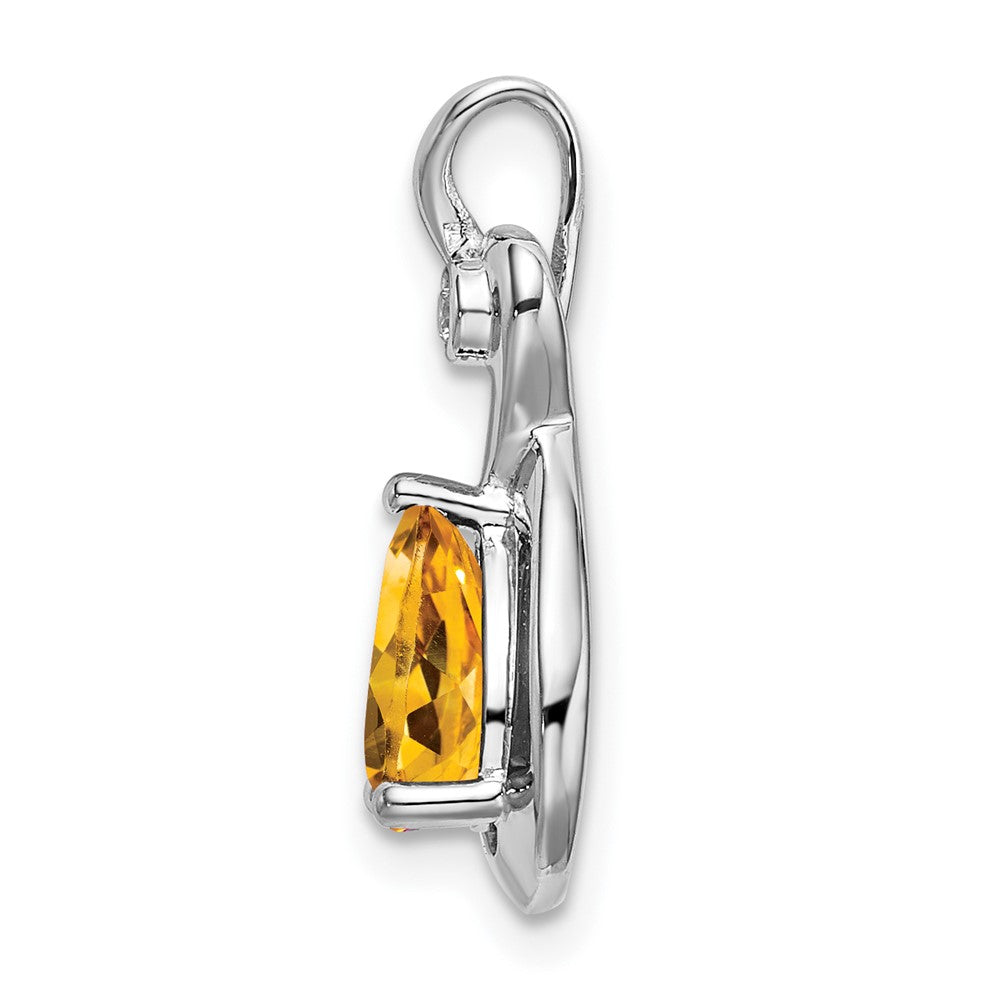 Pear Gemstone & Diamond Pendants