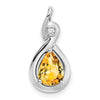 Pear Gemstone & Diamond Pendants