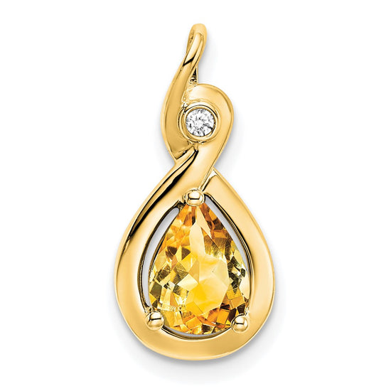 Pear Gemstone & Diamond Pendants