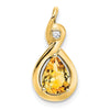 Pear Gemstone & Diamond Pendants