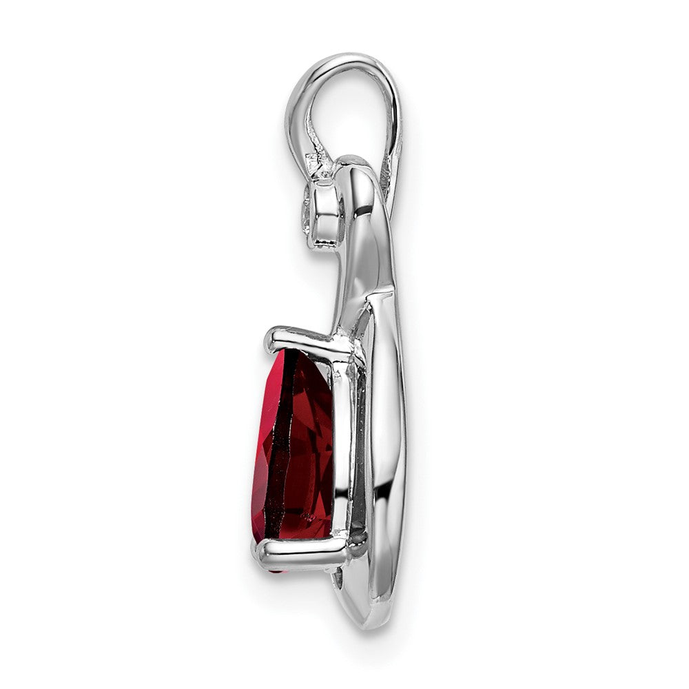 Pear Gemstone & Diamond Pendants