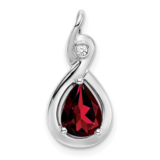 Pear Gemstone & Diamond Pendants