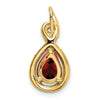 Pear Gemstone & Diamond Pendants