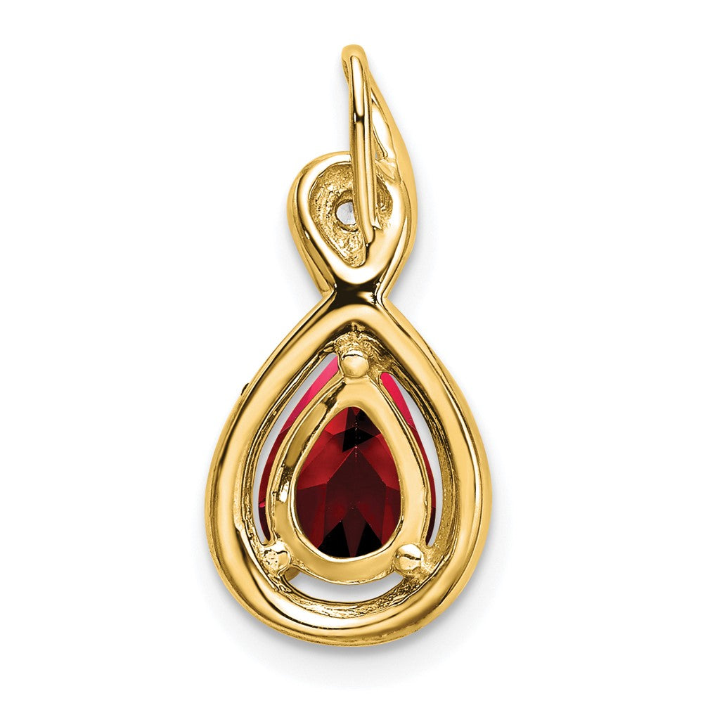 Pear Gemstone & Diamond Pendants