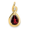 Pear Gemstone & Diamond Pendants