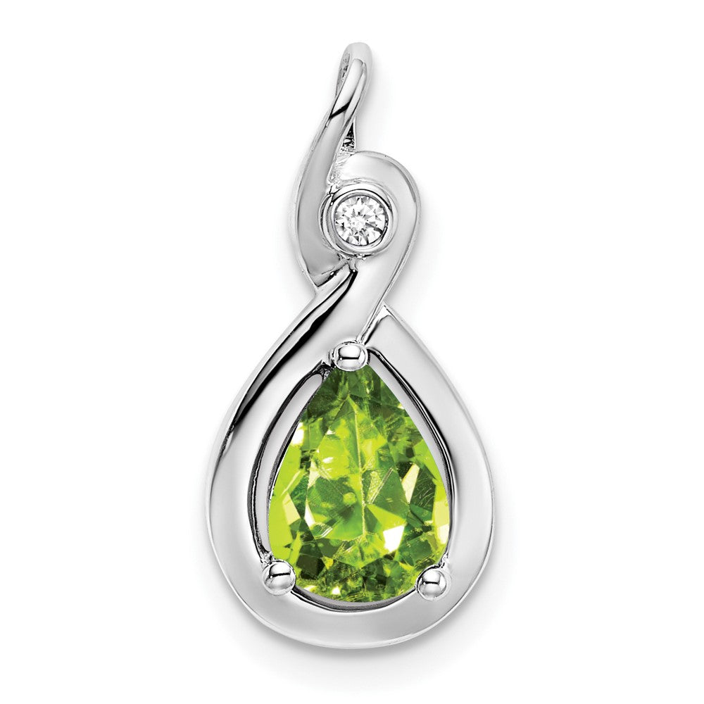 Pear Gemstone & Diamond Pendants