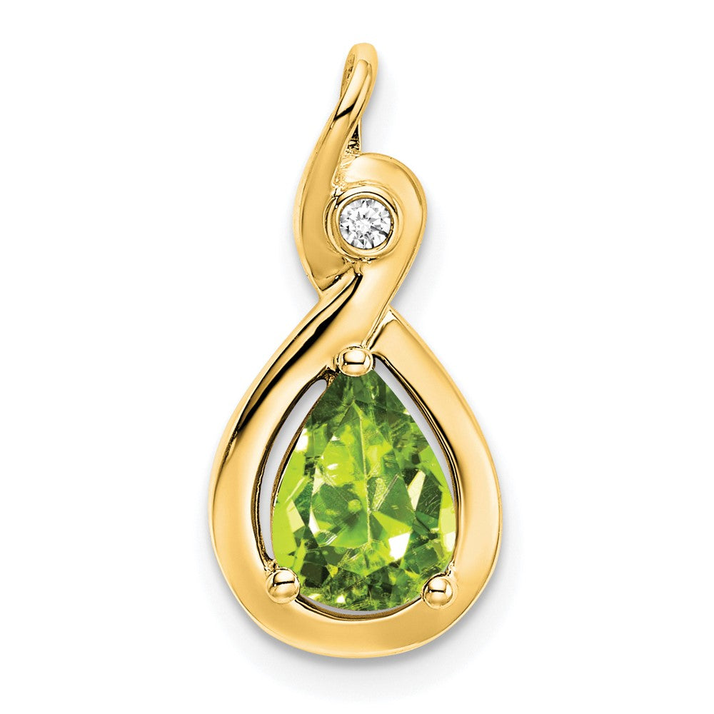 Pear Gemstone & Diamond Pendants