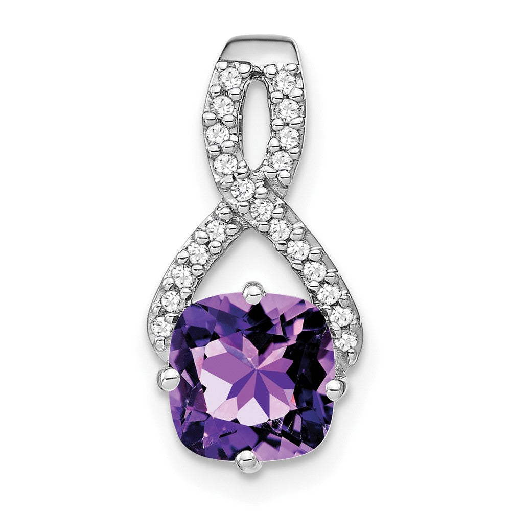 Cushion Gemstone & Diamond Pendants