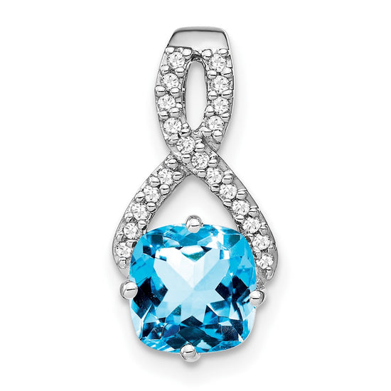 Cushion Gemstone & Diamond Pendants