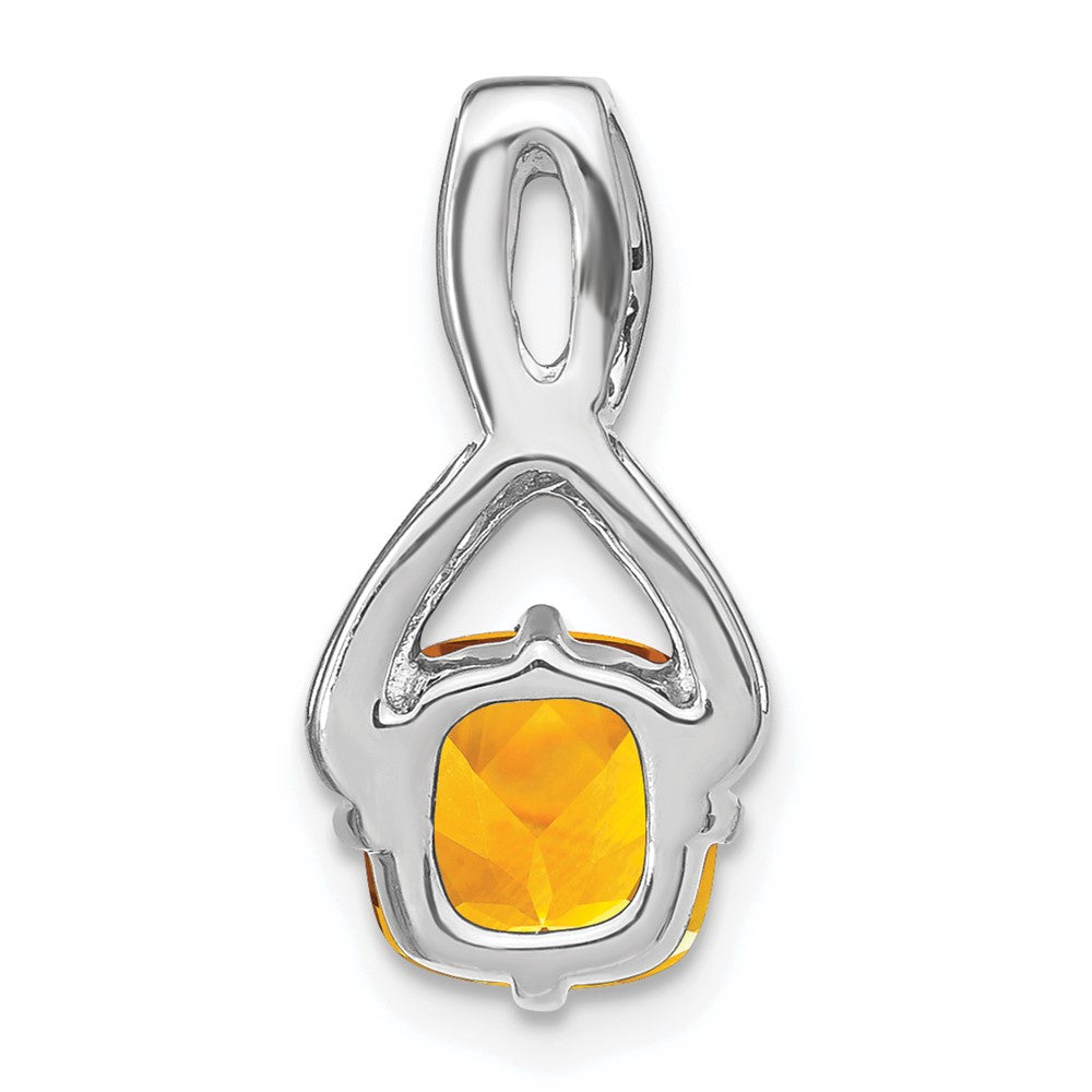 Cushion Gemstone & Diamond Pendants