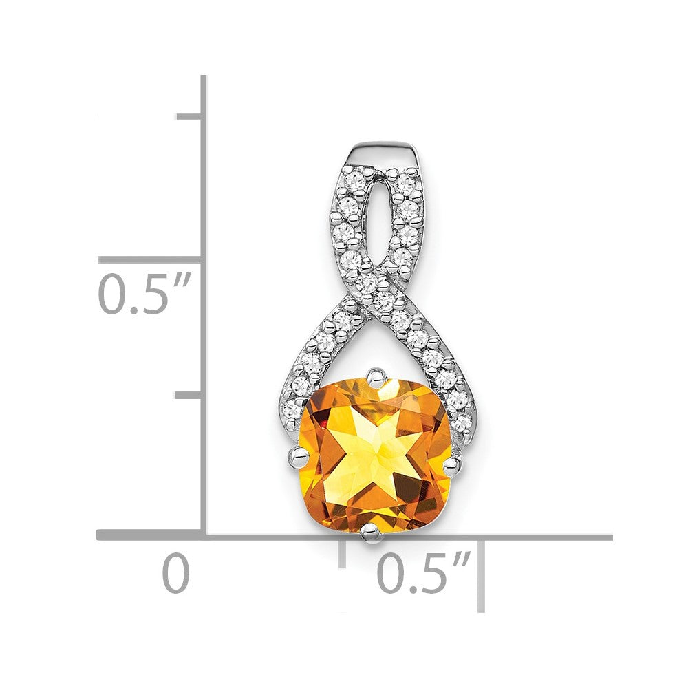 Cushion Gemstone & Diamond Pendants