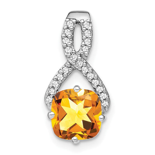 Cushion Gemstone & Diamond Pendants