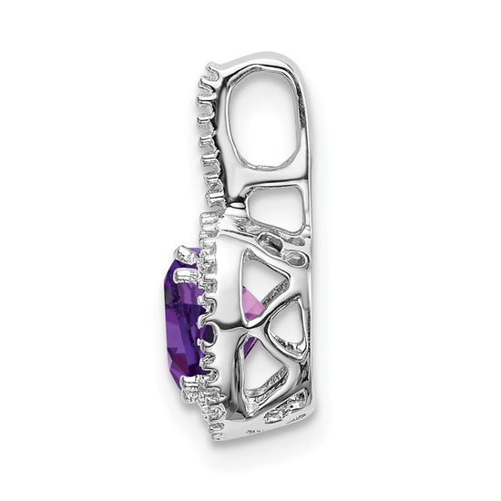 Cushion Gemstone & Diamond Pendants