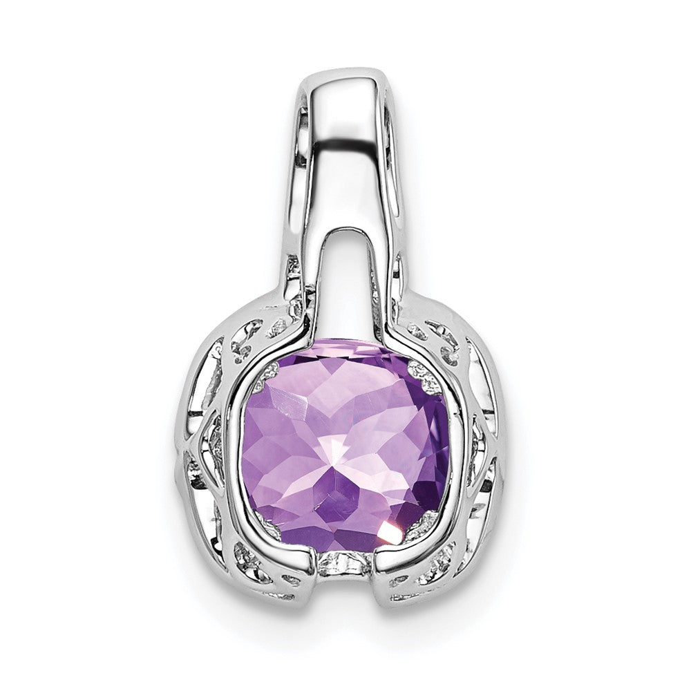 Cushion Gemstone & Diamond Pendants