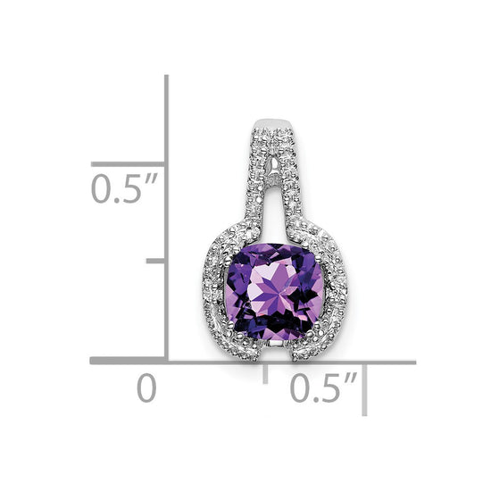 Cushion Gemstone & Diamond Pendants