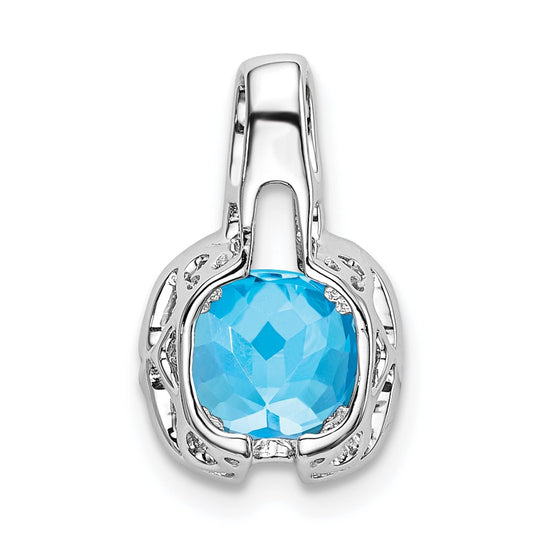 Cushion Gemstone & Diamond Pendants
