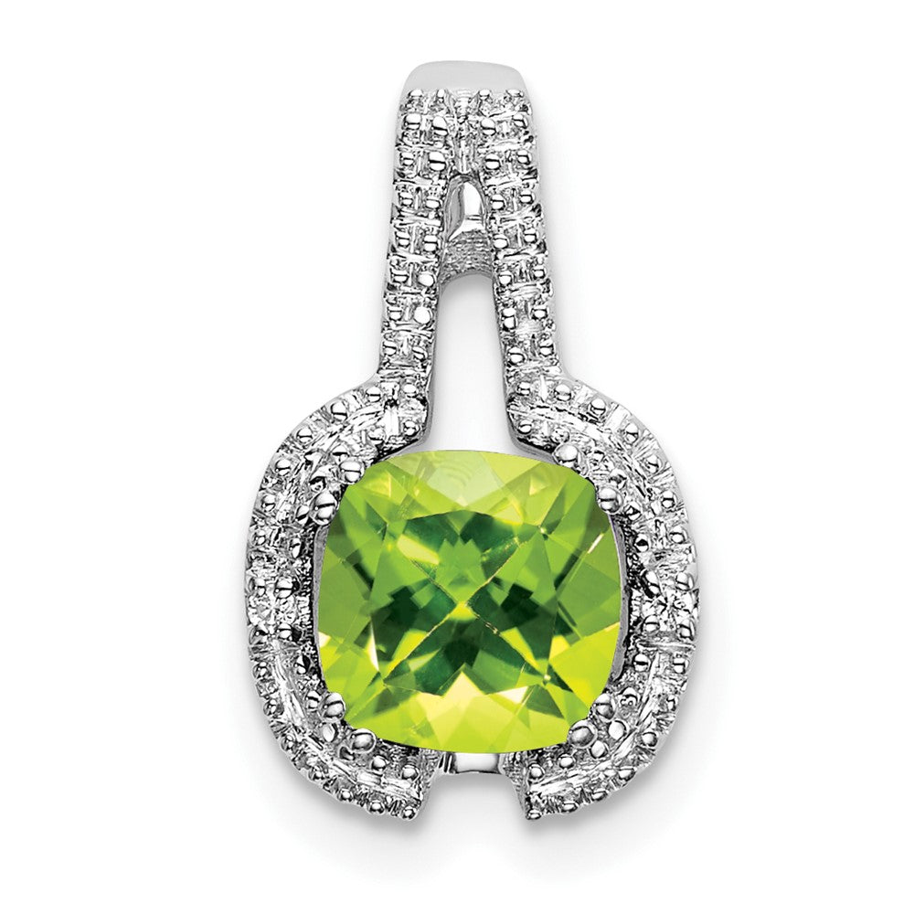 Cushion Gemstone & Diamond Pendants
