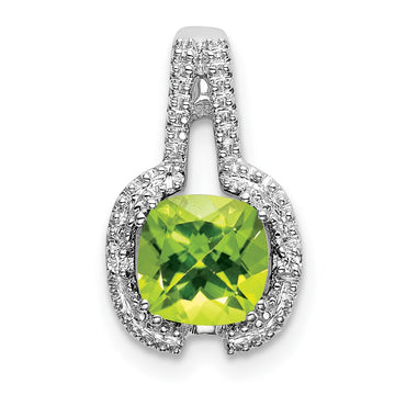 Cushion Gemstone & Diamond Pendants