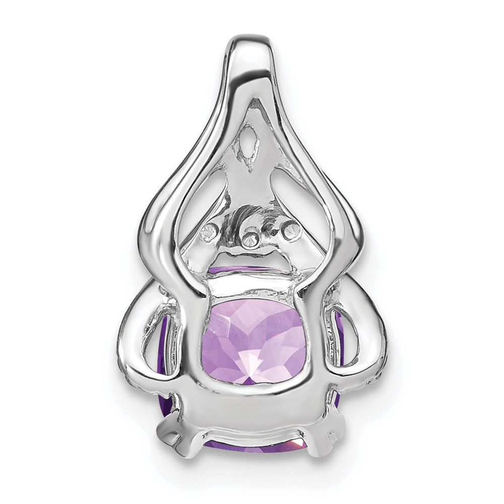 Cushion Gemstone & Diamond Pendants