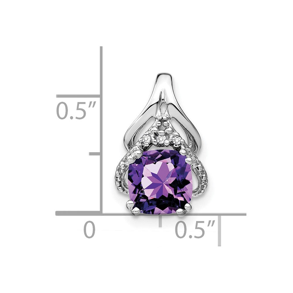 Cushion Gemstone & Diamond Pendants