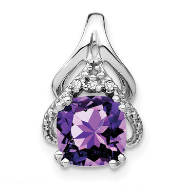 Cushion Gemstone & Diamond Pendants