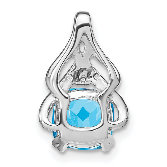 Cushion Gemstone & Diamond Pendants
