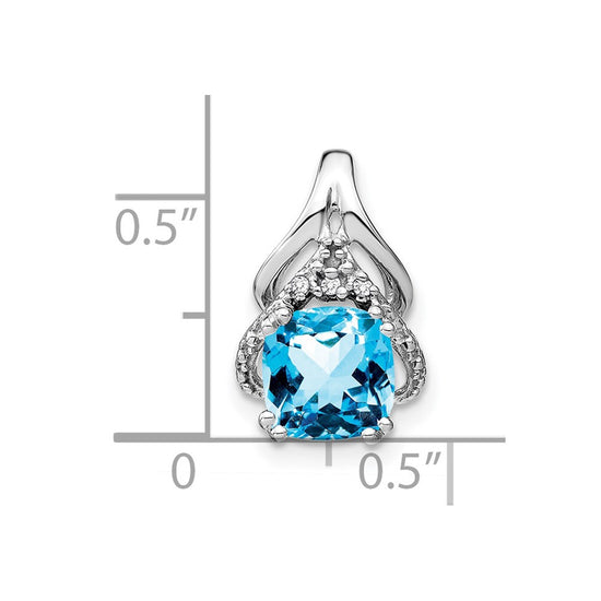 Cushion Gemstone & Diamond Pendants