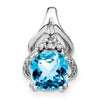 Cushion Gemstone & Diamond Pendants