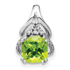 Cushion Gemstone & Diamond Pendants
