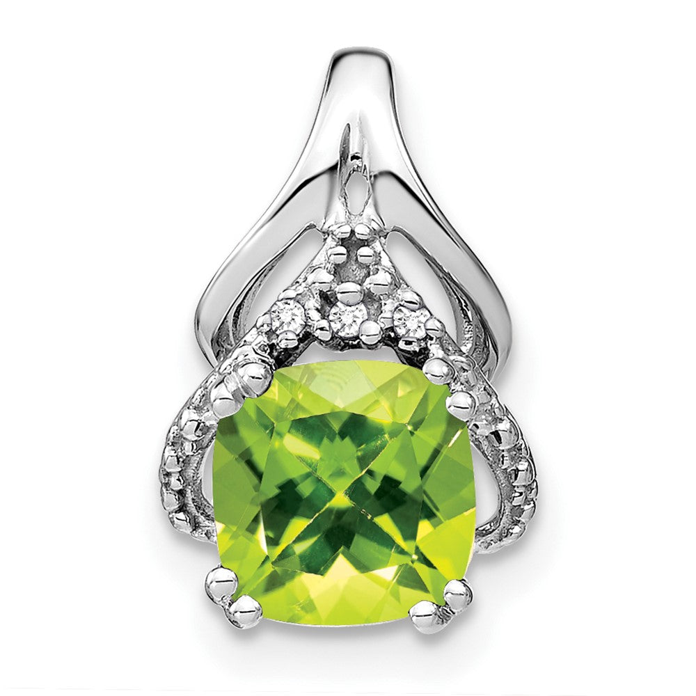 Cushion Gemstone & Diamond Pendants