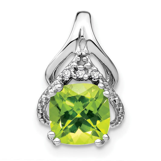 Cushion Gemstone & Diamond Pendants