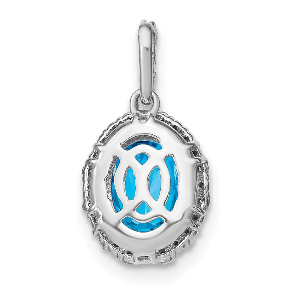 Oval Gemstone and Diamond Halo Pendants