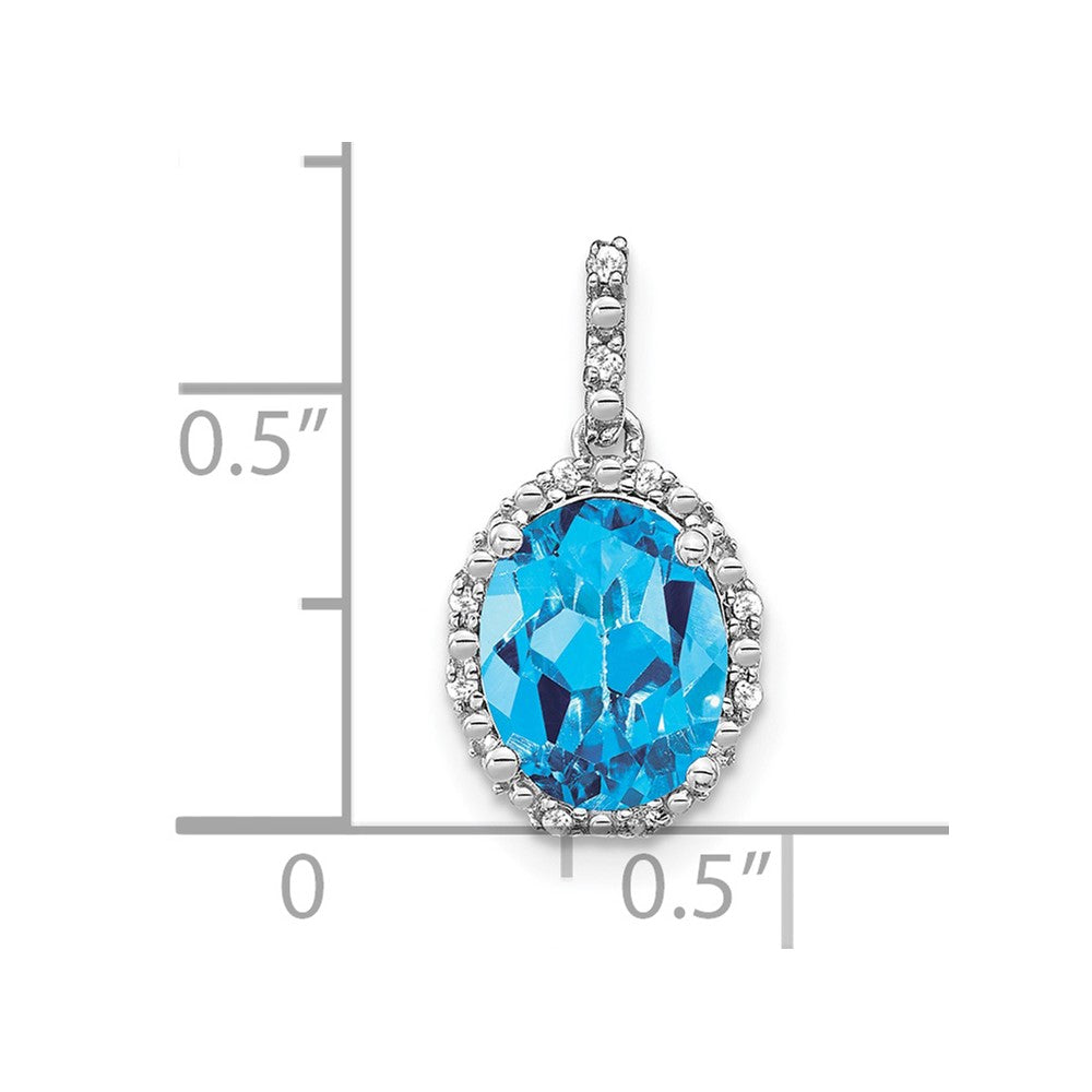 Oval Gemstone and Diamond Halo Pendants