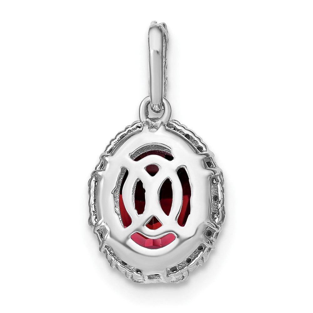 Oval Gemstone and Diamond Halo Pendants