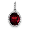 Oval Gemstone and Diamond Halo Pendants