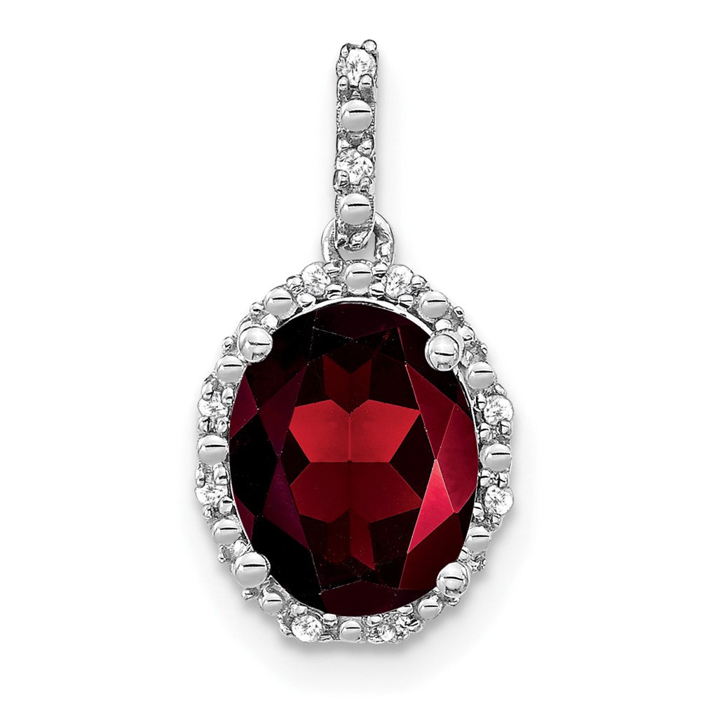 Oval Gemstone and Diamond Halo Pendants