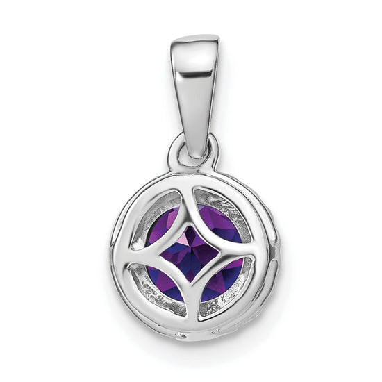 Gemstone and Diamond Halo Pendants