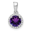Gemstone and Diamond Halo Pendants