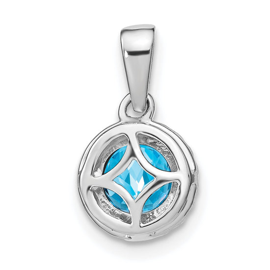 Gemstone and Diamond Halo Pendants