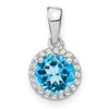 Gemstone and Diamond Halo Pendants