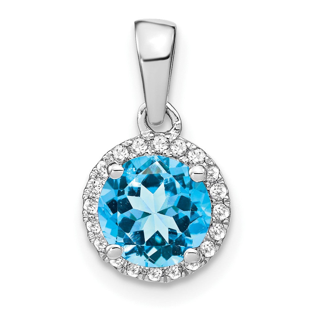 Gemstone and Diamond Halo Pendants