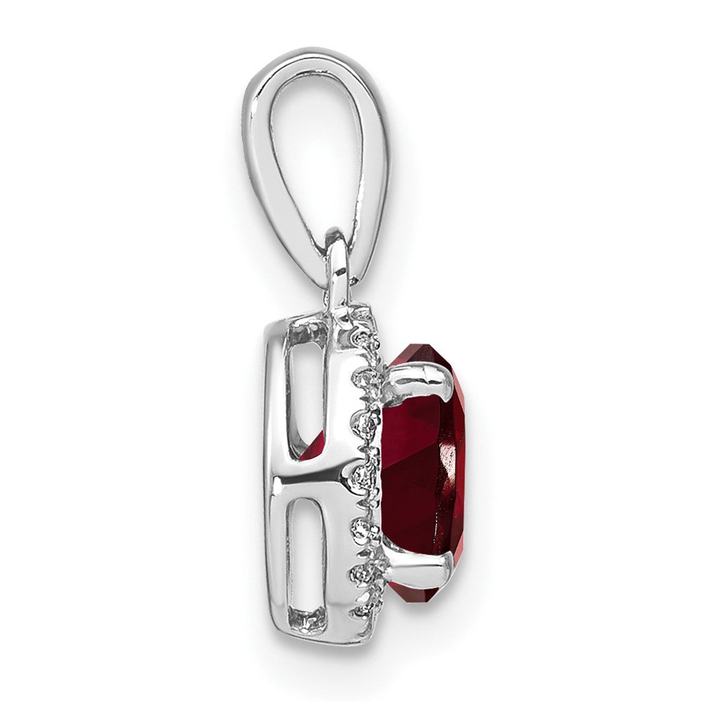 Gemstone and Diamond Halo Pendants