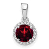 Gemstone and Diamond Halo Pendants