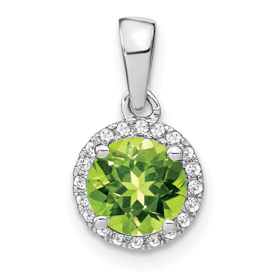 Gemstone and Diamond Halo Pendants